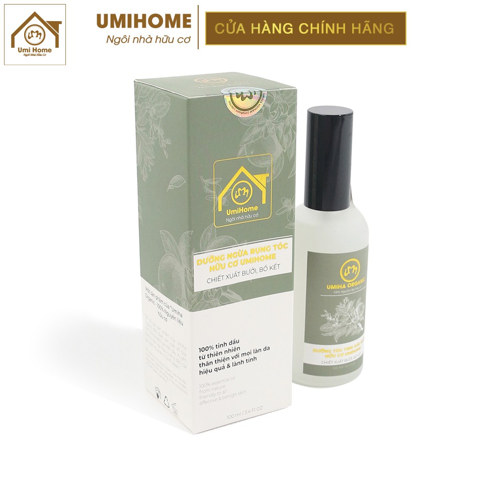 Xịt tóc tinh dầu Bưởi và Bồ Kết hữu cơ UMIHA ORGANIC 50/100ml