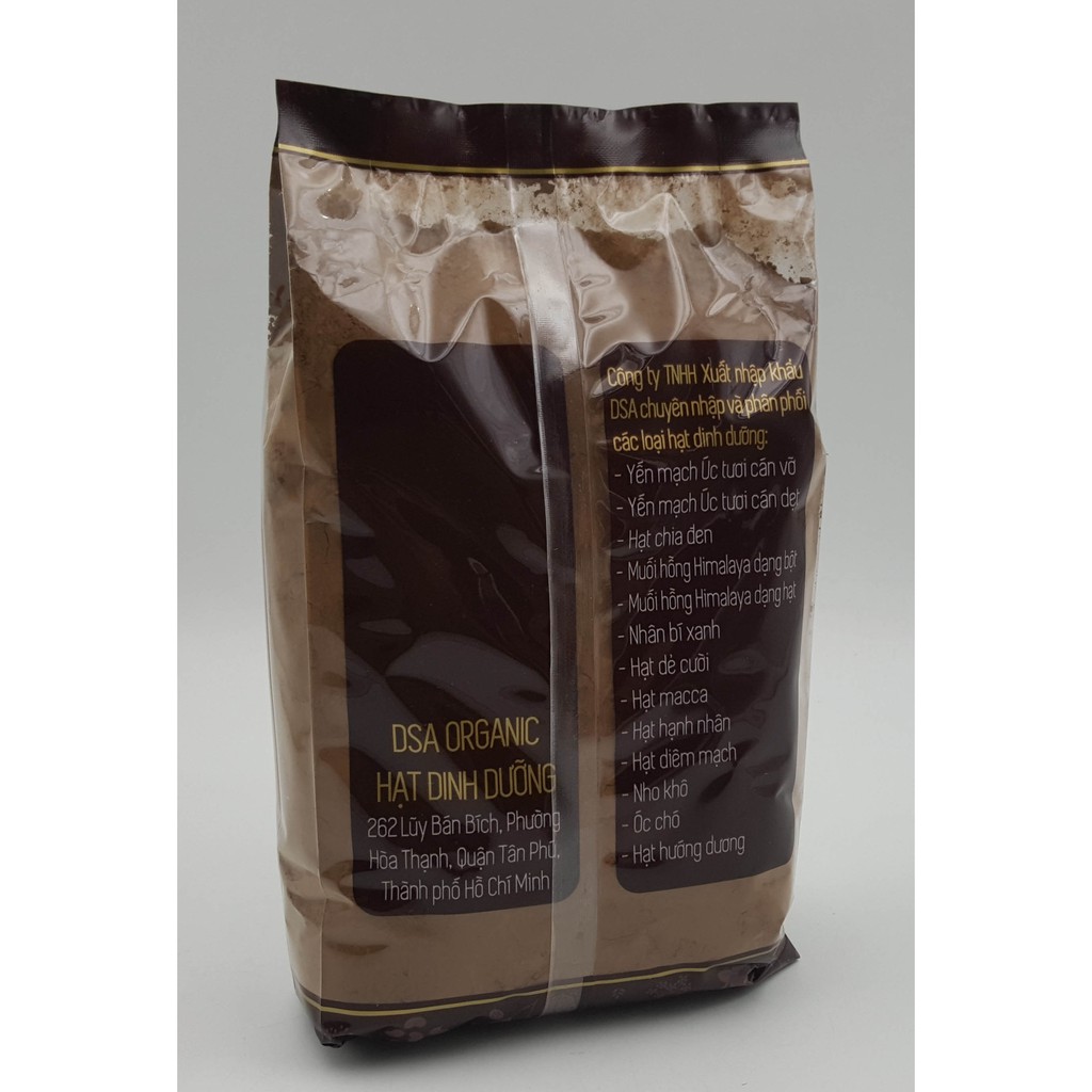 Bột Cacao nguyên chất thương hiệu DSA. Khối lượng 500gr.