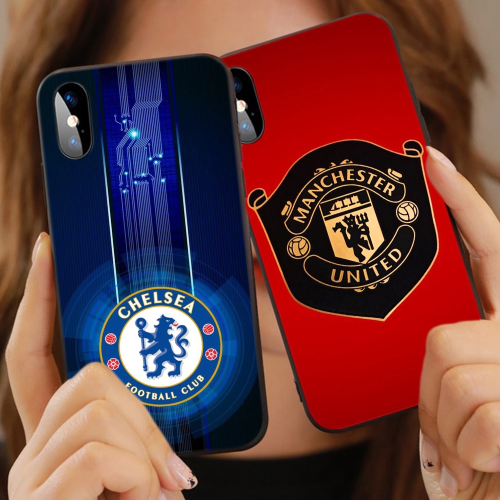 Ốp điện thoại mềm in họa tiết câu lạc bộ bóng đá Chelsea Q16 cho iPhone 6 6s 7 8 Plus X XR Xs 11 Pro Max SE 2020