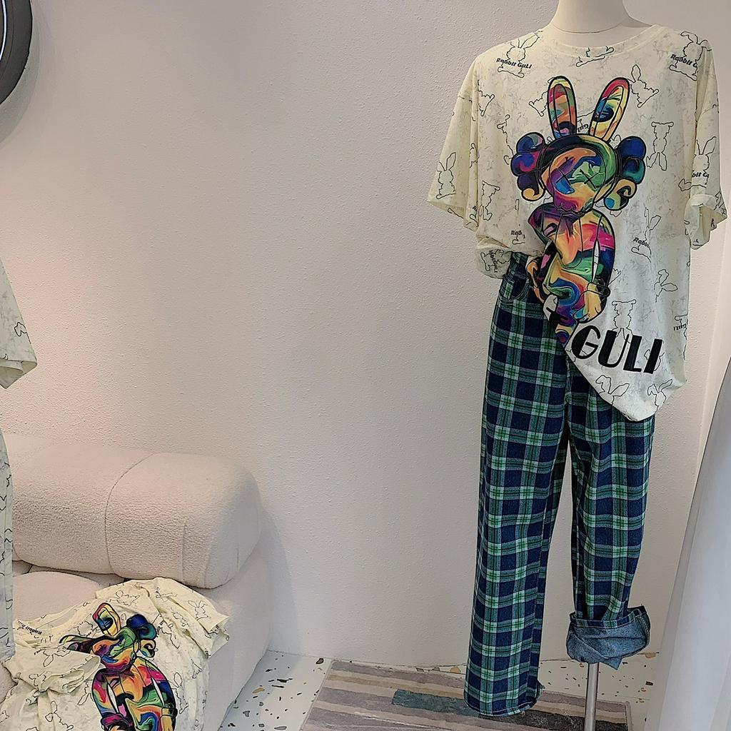 Áo Phông GUCCI KAWS RABBIT Loang Mẫu Hót Nhất