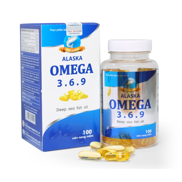 [chính hãng] Dầu cá Alaska Omega 3.6.9 lọ 100 viên