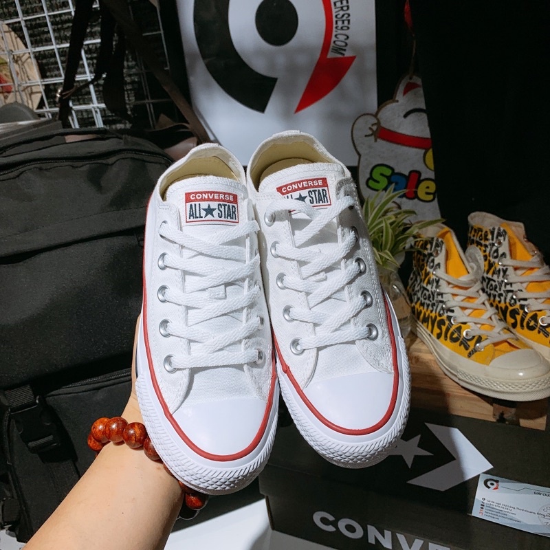 (Chính Hãng) giày Converse classic trắng thấp cổ