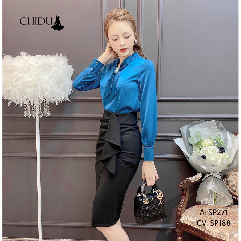 [ Mã WASTRUN4 giảm 10% tối đa 30K đơn 99K] CHIDU chân váy cúc bọc - SP273 | BigBuy360 - bigbuy360.vn