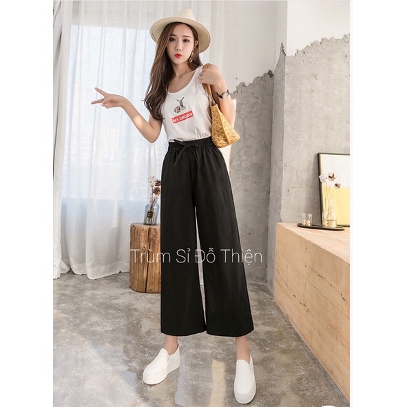 Quần ống rộng suông nữ chất Đũi siêu mát size 40-55kg Trùm Sỉ Đỗ Thiện mẫu mới CHP