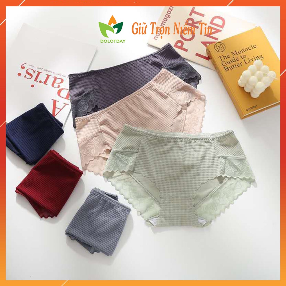 HỘP 5 Quần Lót Nữ Đúc Su Thun Lạnh viền sóng gợi cảm tôn dáng sexy MÃ LOTNU18