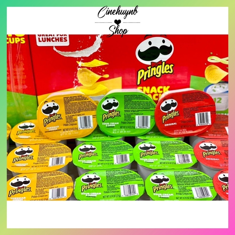 BÁNH KHOAI TÂY PRINGLES MỸ THÙNG 48 HỘP MIX VỊ (DATE 2022