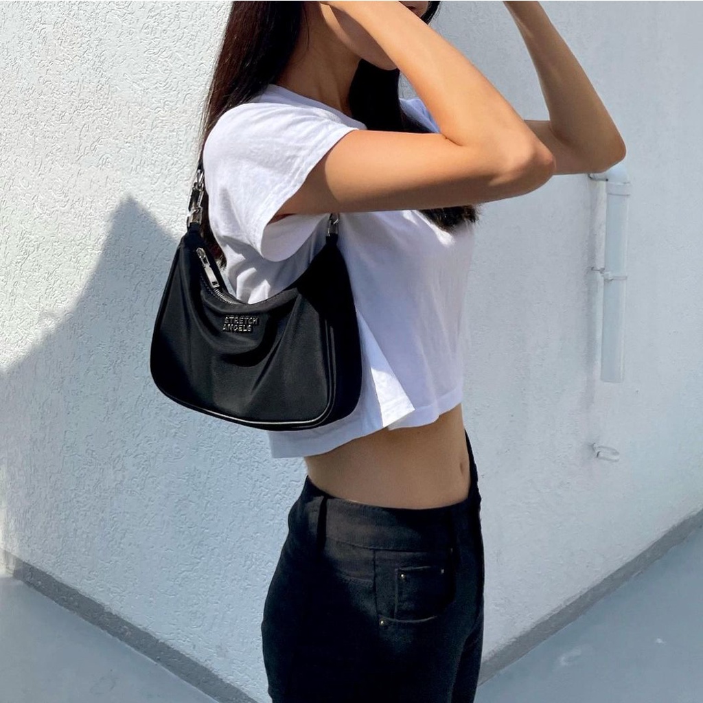 Túi kẹp nách Stretch Angels City Hobo Bag black-beige-white
