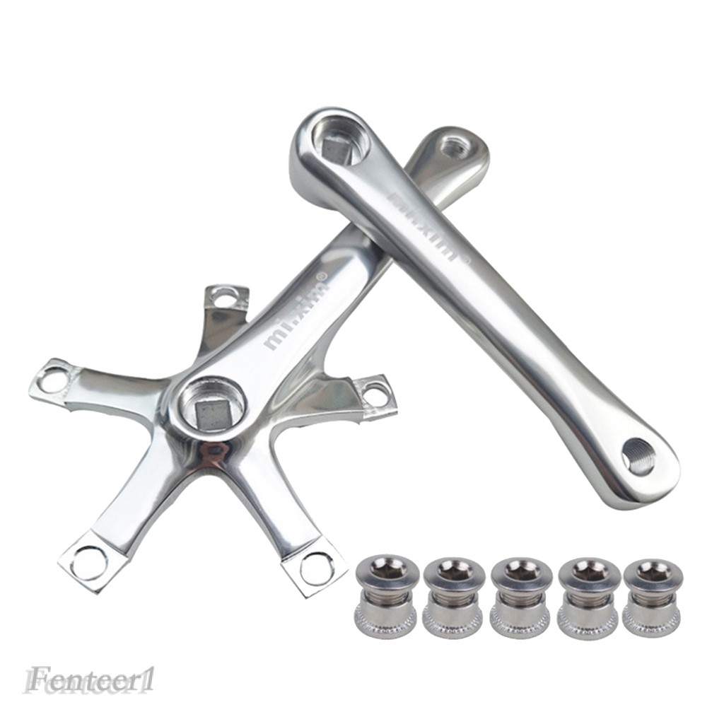 [FENTEER1] Aluminum Alloy Mountain Bicycle Crankset with 5 Pairs Nails 165mm BCD 130mm