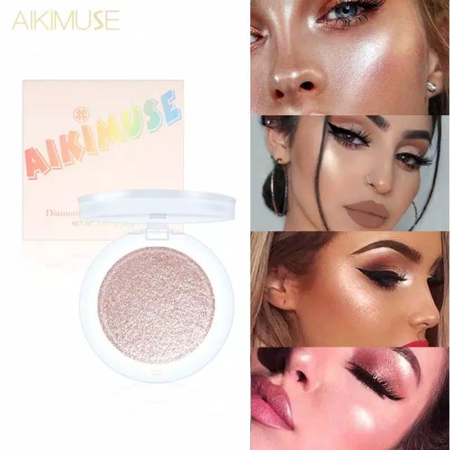 (hàng Mới Về) Phấn Bắt Sáng Aikimuse Màu Nhũ Lấp Lánh