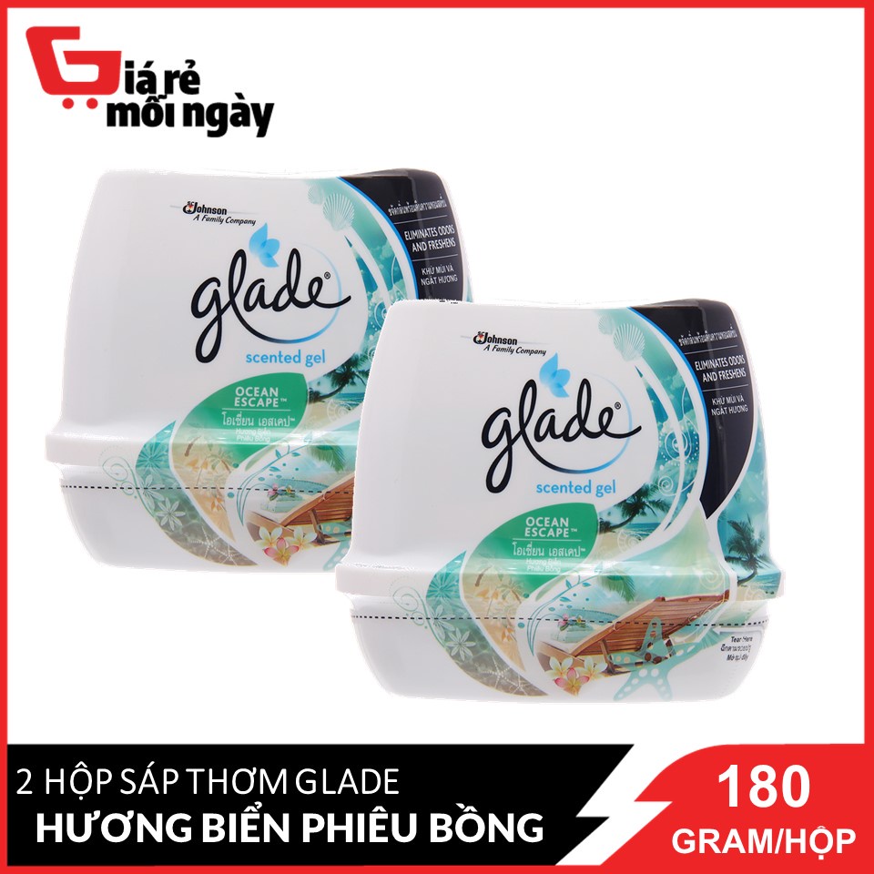 Combo 2 Sáp Thơm Glade Hương Biển Phiêu Bồng 180gx2