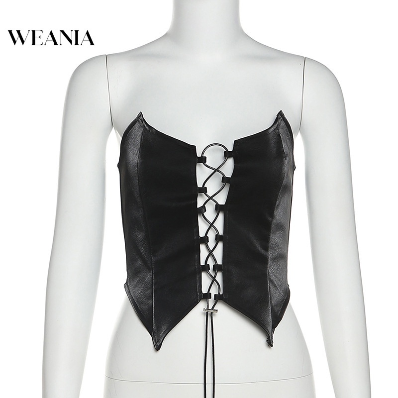 Áo Ống Hở Vai Phối Dây Thắt Thời Trang Gợi Cảm Dành Cho Nữ