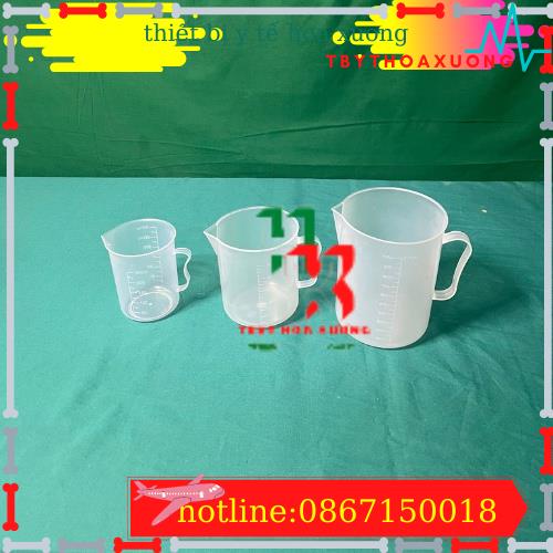Ca cốc ly đong nhựa đinh lượng pha chế chia vạch 250ml - 500ml - 1000ml (chất dày, bền, đẹp)
