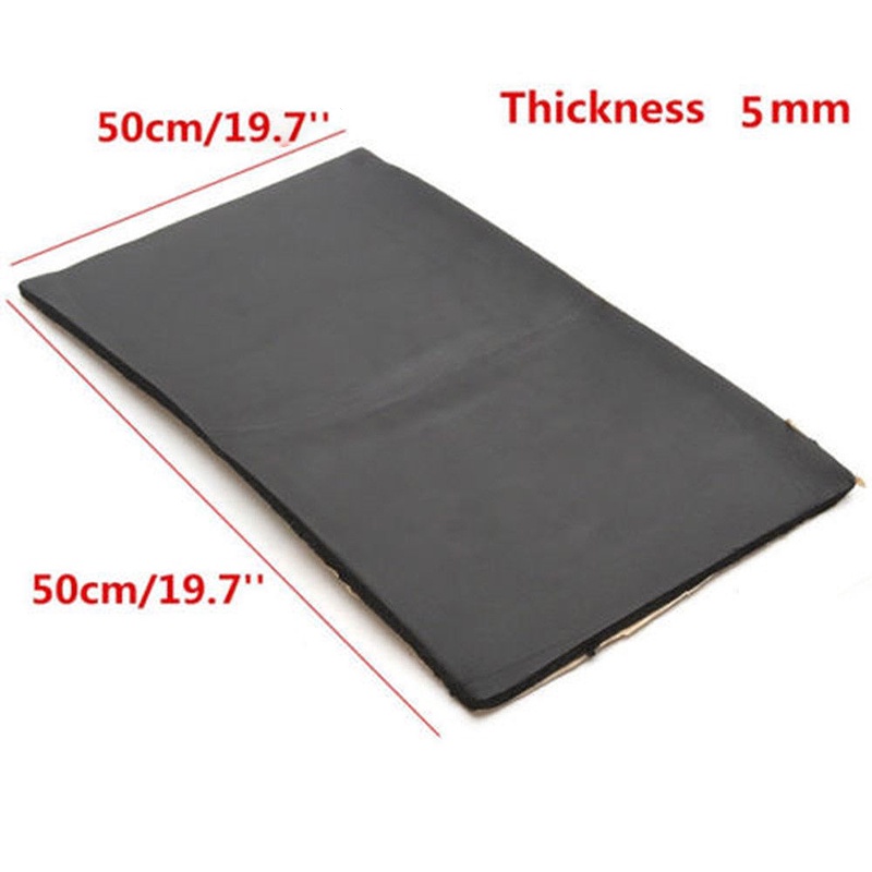 50*50cm Car Sound Proofing Rubber Deadener Self Adhesive Foam Insulator 5mm