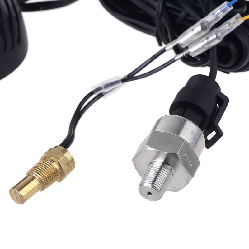 Bộ Đồng Hồ Đo Áp Suất Nước 2 Chức Năng 12v / 24v 10mm M10 1 / 8 NPT Chất Lượng Cao