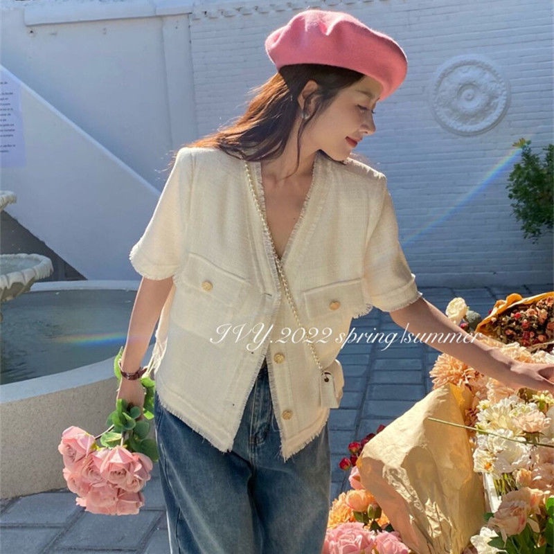 Áo Thun Tay Ngắn Cổ Tròn Màu Trơn Phong Cách Hàn Quốc Thời Trang Cho Nữ