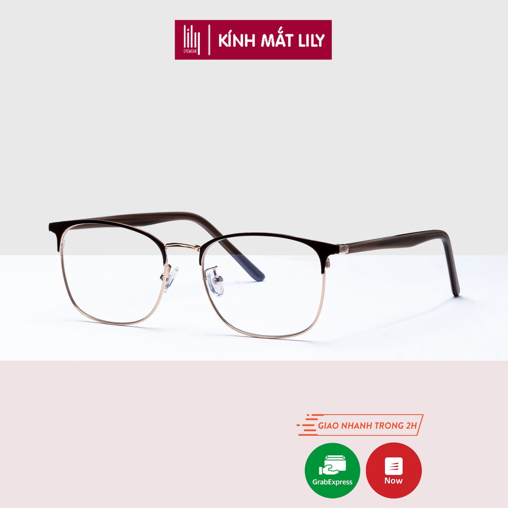 Gọng kính mắt kim loại tròn thời trang nhiều màu Lilyeyewear 1009