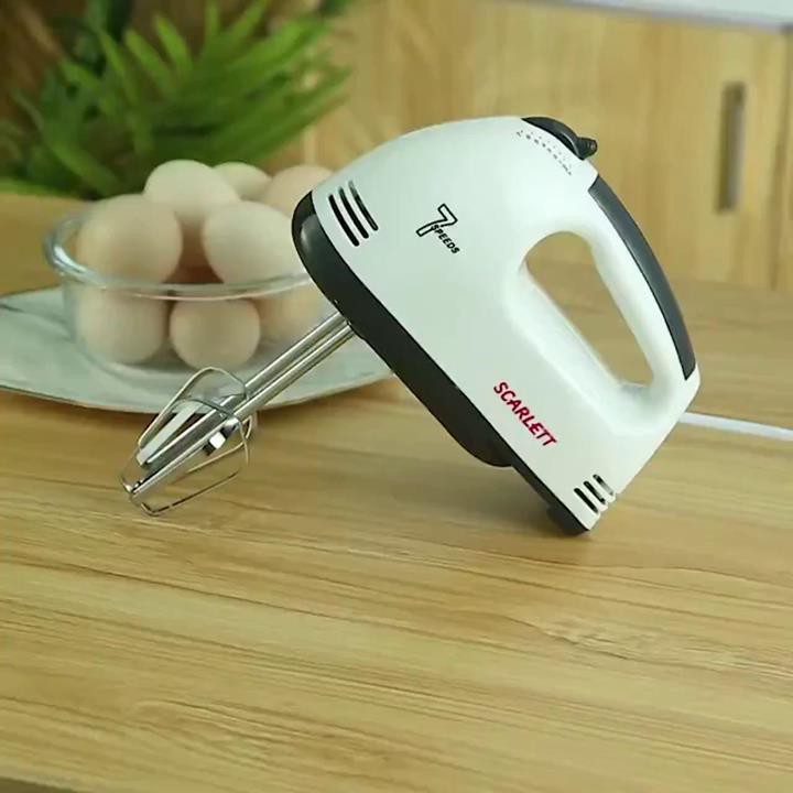 Máy Đánh Trứng Cầm Tay mini SCARLETT   7 TỐC ĐỘ, nhỏ gọn tiện lợi, hàng bảo hành chính hãng SCARLETT