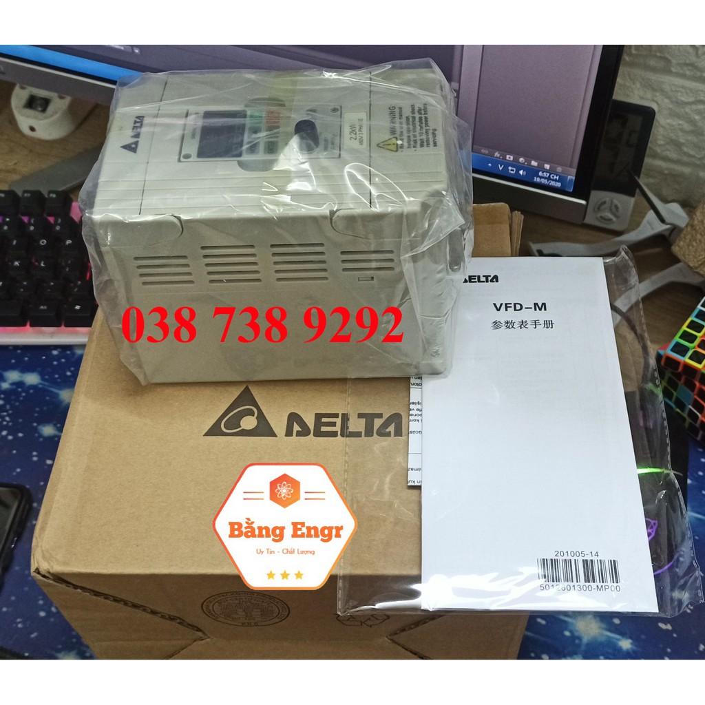 Biến tần Delta VFD-M 1.5kw vào 1 pha 220v ra 3 pha 220v (Inverter)