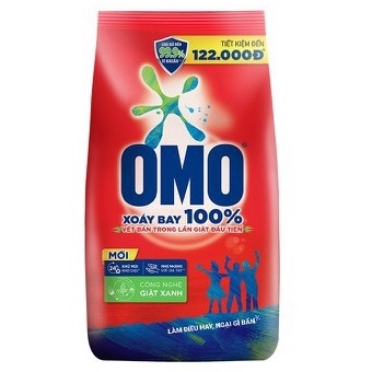 Bột giặt Omo Xoáy Bay 100% Vết Bẩn Công Nghệ Giặt Xanh 5,7 Kg