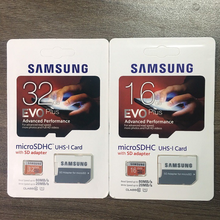 Thẻ nhớ MicroSD SamSung 32GB/16GB – Evo Plus Class 10 – CHÍNH HÃNG – Kèm Adapter – Bảo hành 5 năm