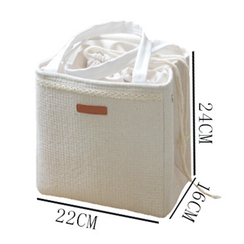 Túi đựng hộp cơm trưa giữ nhiệt chất liệu cotton lanh cao cấp