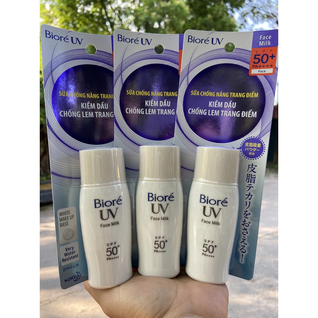 SỮA CHỐNG NẮNG TRANG ĐIỂM BIORE UV SPF 50+ PA++++ KIỀM DẦU CHỐNG LEM