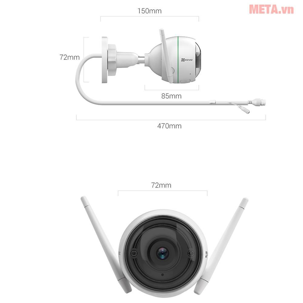 Camera Ngoài Trời 1080P 2MP Hồng Ngoại Cảm Biến Chuyển Động Nhìn Trong Đêm - Loại Chống Nước Ezviz C3W