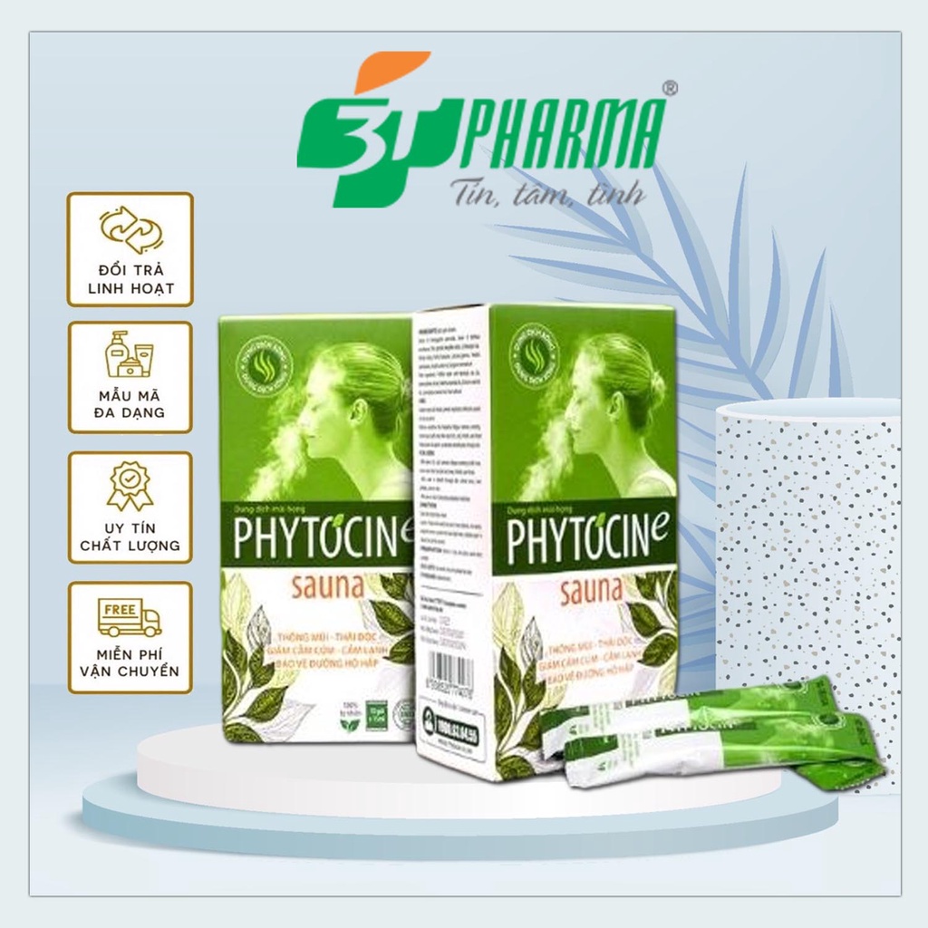 Xông mũi họng Phytocine sauna - Chiết xuất Xuyên Tâm Liên giúp giảm ho, sốt, hắt hơi, sổ mũi, cảm cúm, cảm lạnh