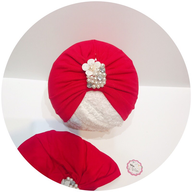 nón - mũ turban vải đính ngọc sang chảnh ( 5-9kg)