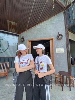 Áo croptop bướm ngũ săc (croptop đẹp)