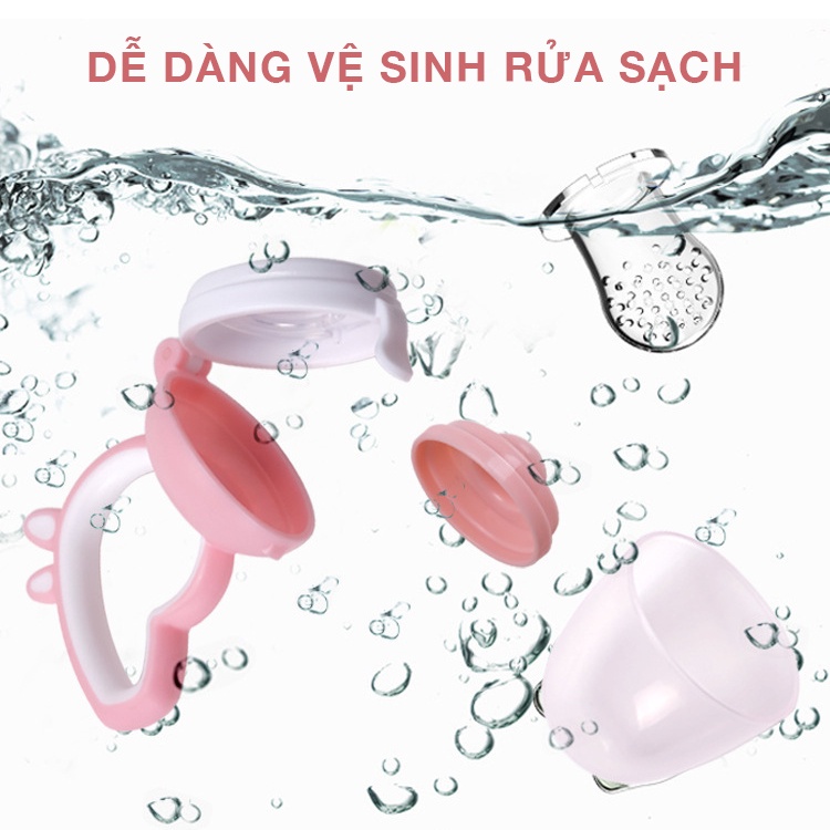 Núm ăn dặm cho bé, túi nhai chống sặc trẻ em