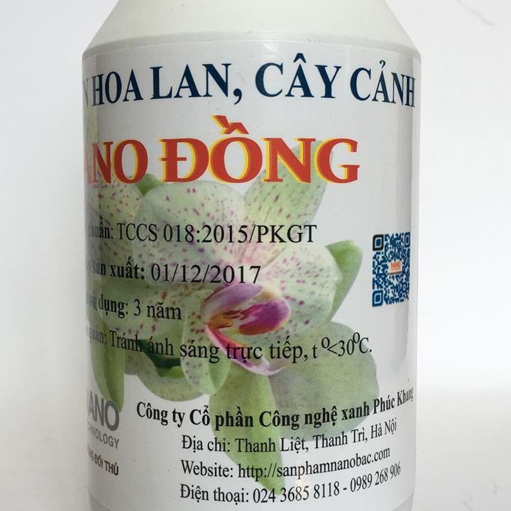 Dung dịch Nano đồng phun xịt cho hoa lan, cây cảnh chai 400ml