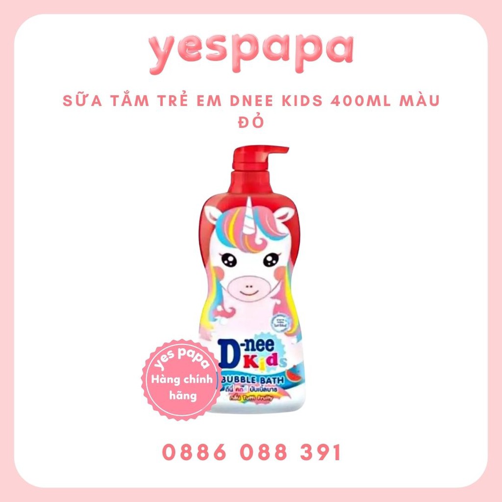 [HÀNG CHÍNH HÃNG] Sữa tắm trẻ em Dnee Kids 400ml màu đỏ