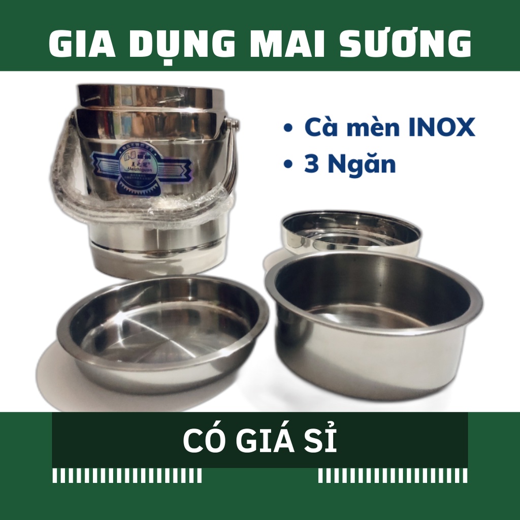 [Giá Sỉ] Cặp lồng inox Cà Mèn Inox giữ nhiệt đựng cơm, thức ăn