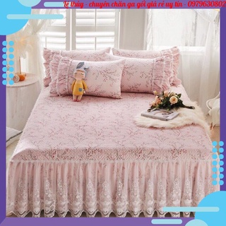 Ga gói cotton phủ bèo ren công chúa