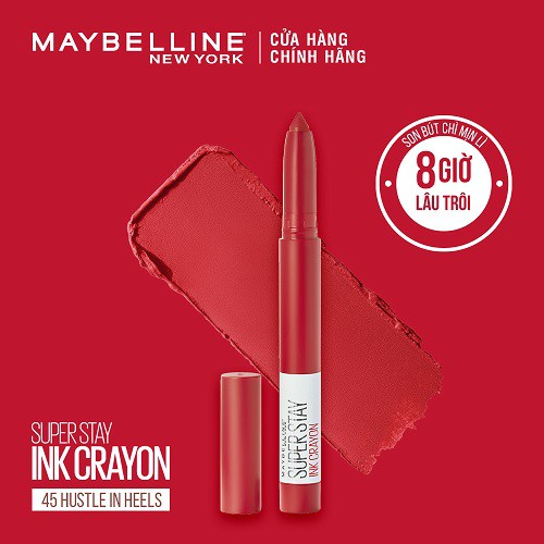 [MỚI] Son bút chì mịn lì 8h lâu trôi Maybelline New York Super Stay Ink Crayon 1.2g