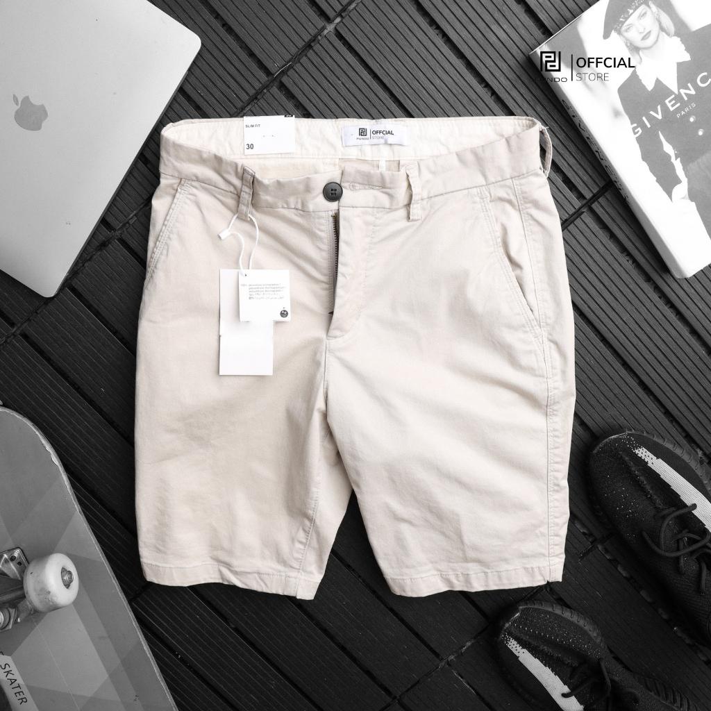 Quần short kaki nam , màu basic đơn giãn , chất kaki cao cấp dễ phối PUNDO QSPD010