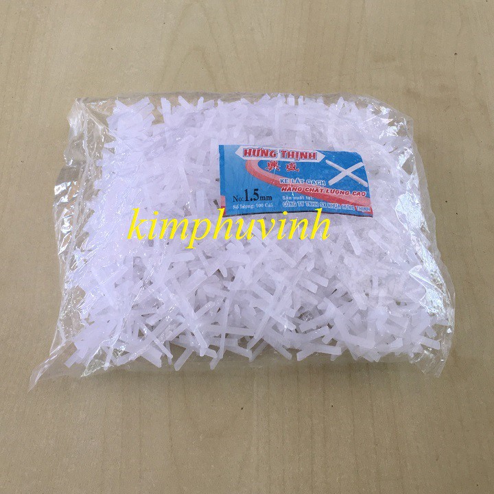 100 CÁI - KE LÁT GẠCH MEN 1.5MM - CANH GẠCH TRẮNG TRONG - KE CHỮ THẬP - KE NHỰA DẤU CỘNG