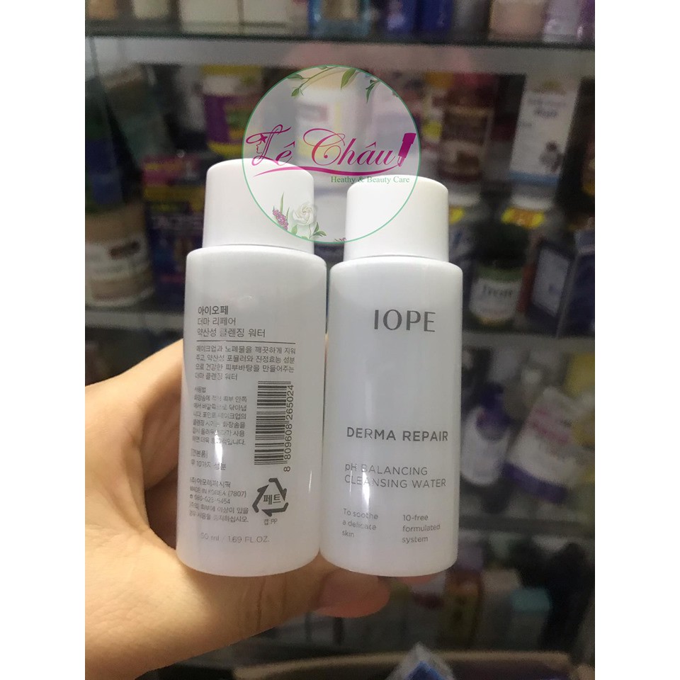 (Mini size) Nước Tẩy Trang Iope Derma Repair pH Balancing Cleansing Water 50ml