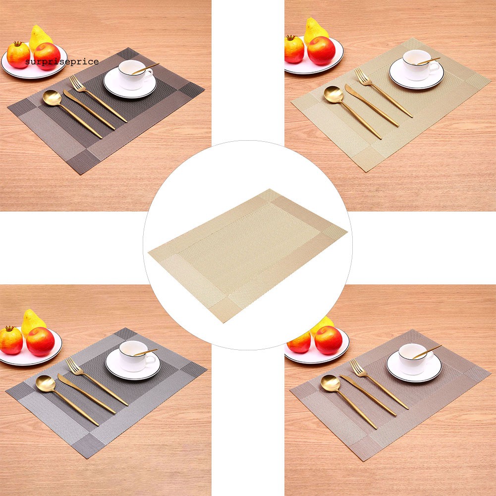 Tấm Lót Bàn Ăn Cách Nhiệt Hình Chữ Nhật Bằng Nhựa Pp