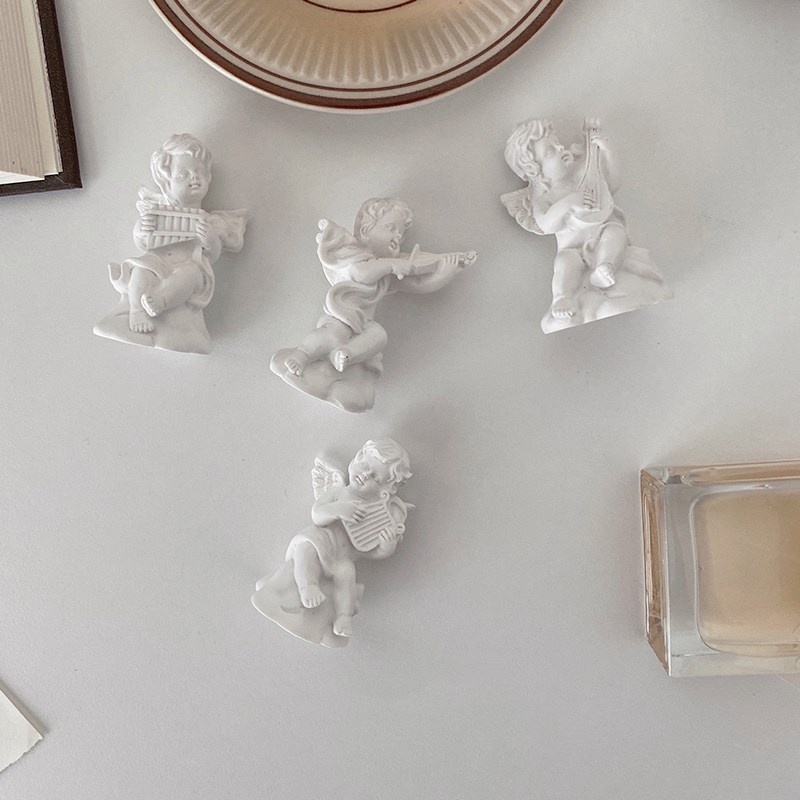 Set 4 tượng thần tình yêu bằng nhựa resin để bàn trang trí