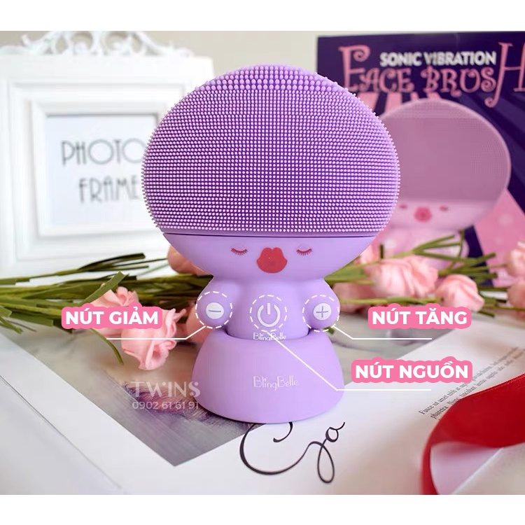 Máy Rửa Mặt Doll Blingbelle Sạc Không Dây Làm Sạch Da, Massage, Công Nghệ Sóng Âm, Nâng Cơ