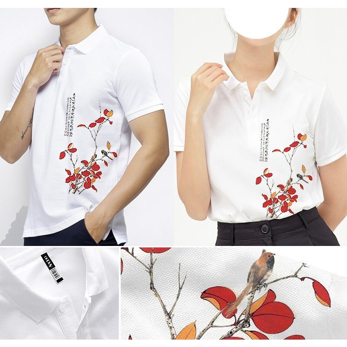 Áo Thun Polo Nam Cặp Đôi Couple áo thun có cổ in 3D sắc nét Polo phong cách lịch lãm độc đáo -B&W POLO143