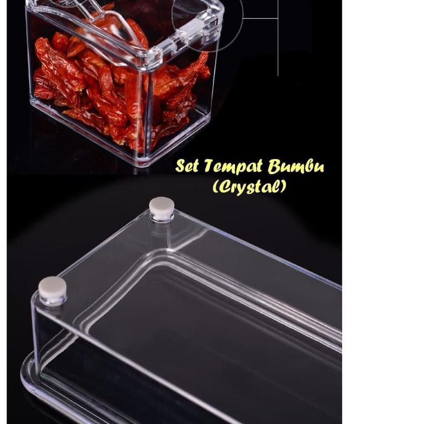 Bộ 4 Hộp Đựng Gia Vị Trong Suốt Tiện Dụng | BigBuy360 - bigbuy360.vn