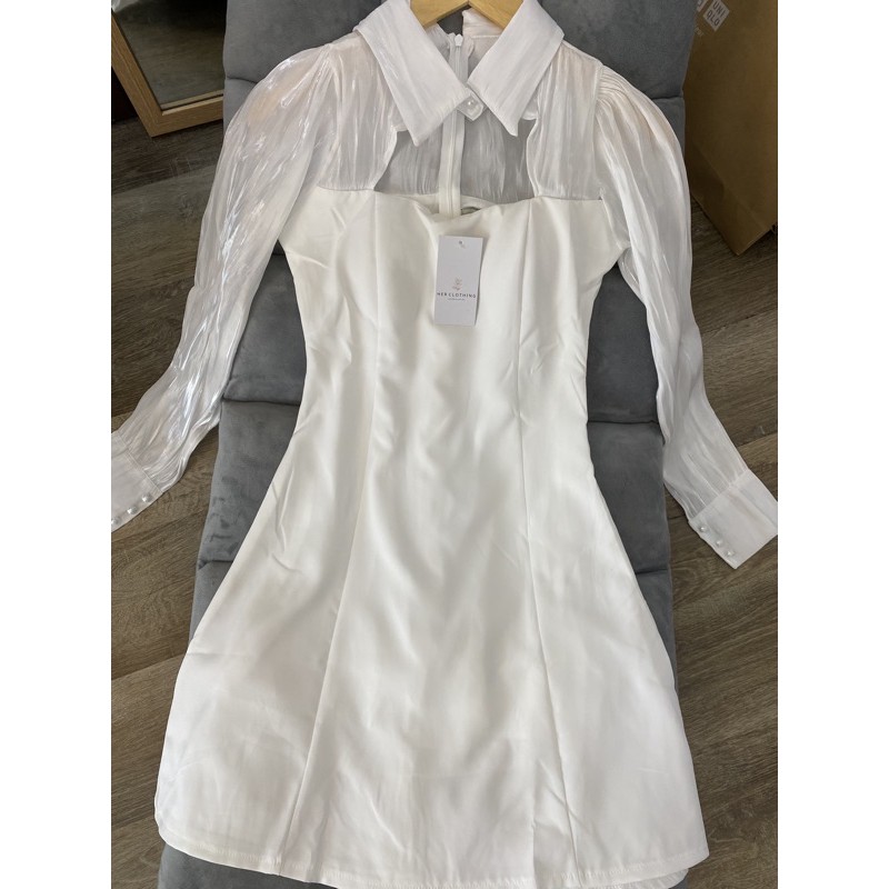 [New 2021] Đầm dự tiệc trắng dễ thương vải cotton thái xịn phối Tay Lụa [CÓ MÚT NGỰC] | BigBuy360 - bigbuy360.vn