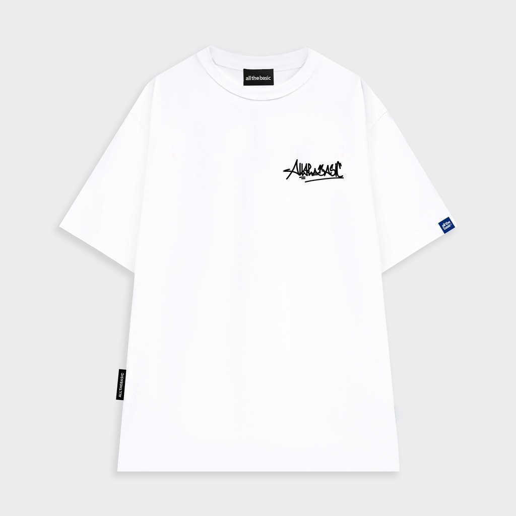 Áo thun vải dày in logo Graffity All The Basic - Trắng