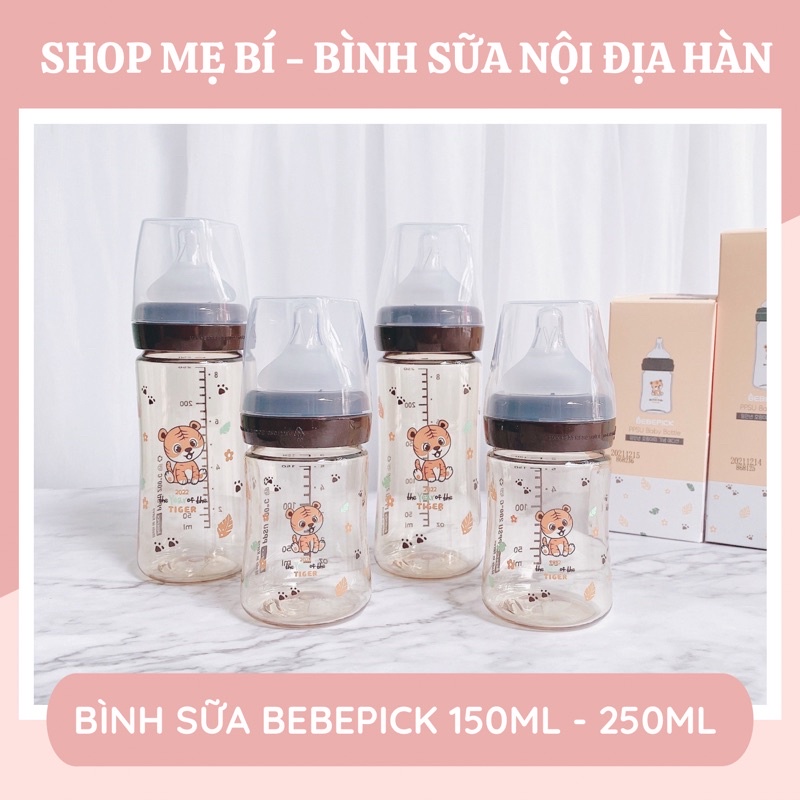 Bình sữa Bebepick (phiên bản Tết 2022) 150ml - 250ml núm ti tự chọn