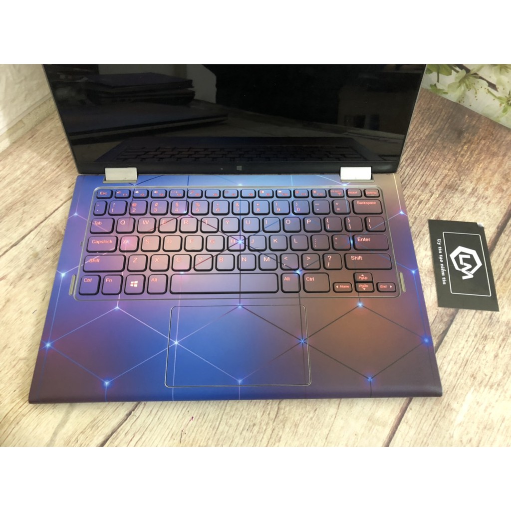 Skin laptop lưng và tỳ tay hình 3D tím (hình ảnh có thể áp dụng cho mọi dòng laptop)