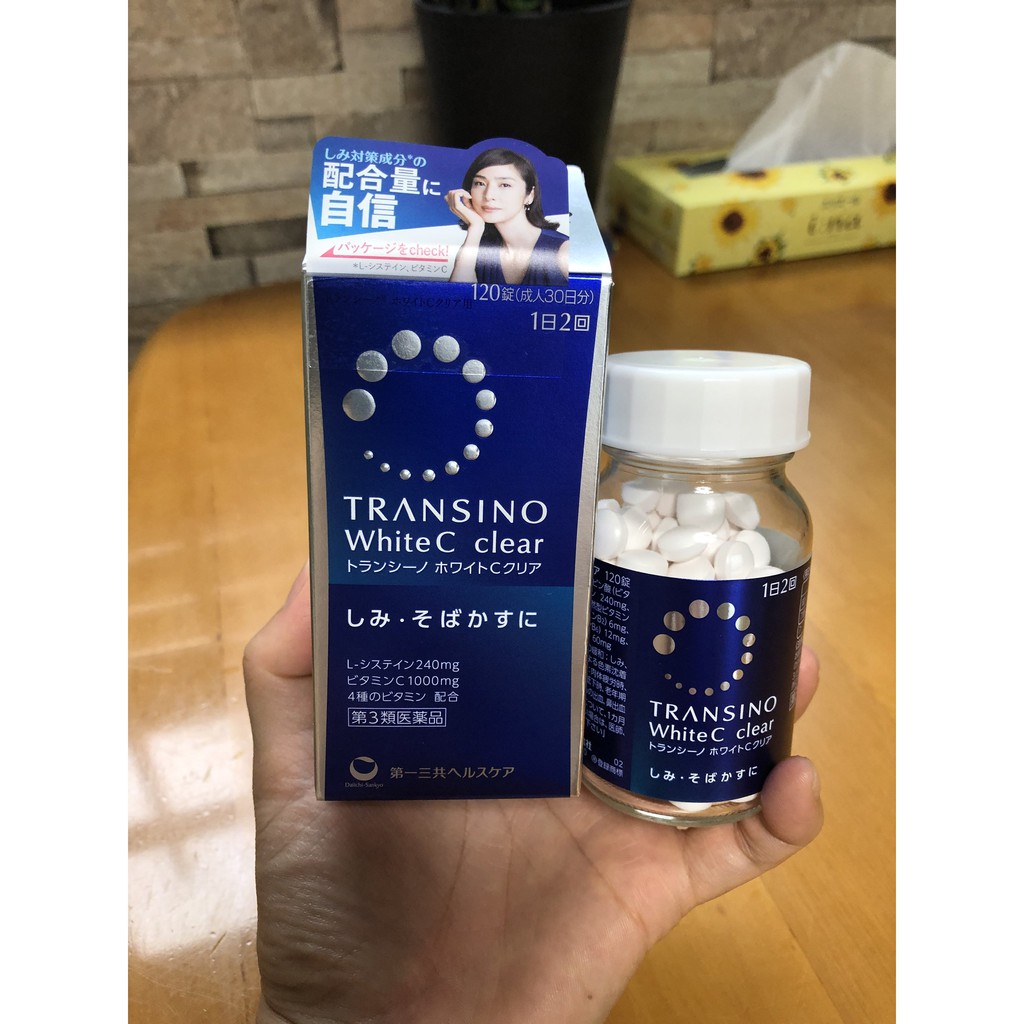 TRANSINO WHITE C CLEAR  HỘP 120 VIÊN