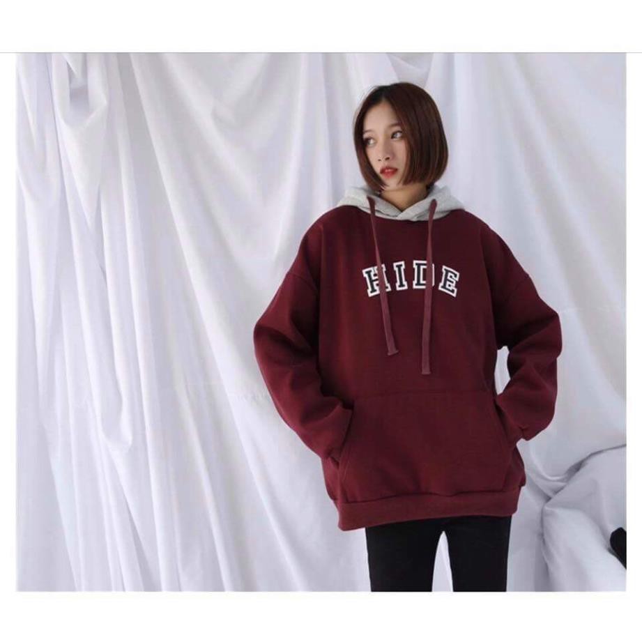 Áo Hoodies nam nữ HIDE HIDE nỉ ngoại không xù lông form 70kg C009 | BigBuy360 - bigbuy360.vn